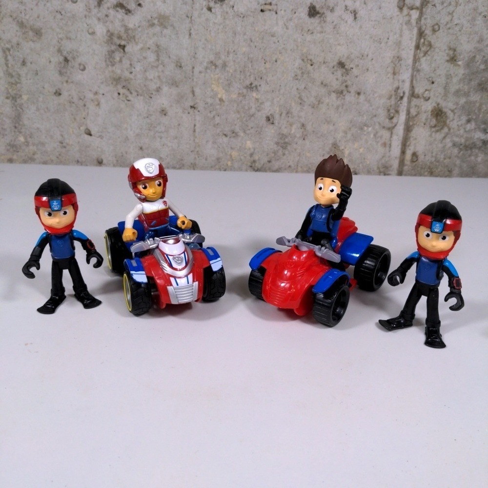 Paw Patrol Ryder Figures & ATV Vehicles Lot Sea Patrol Scuba Zuma 6 Piece Set